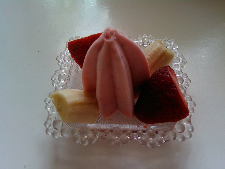 Inghetata cu capsuni si banana