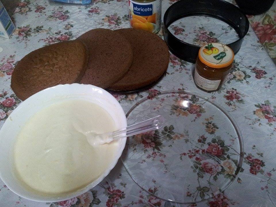 Tort cu iaurt si caise