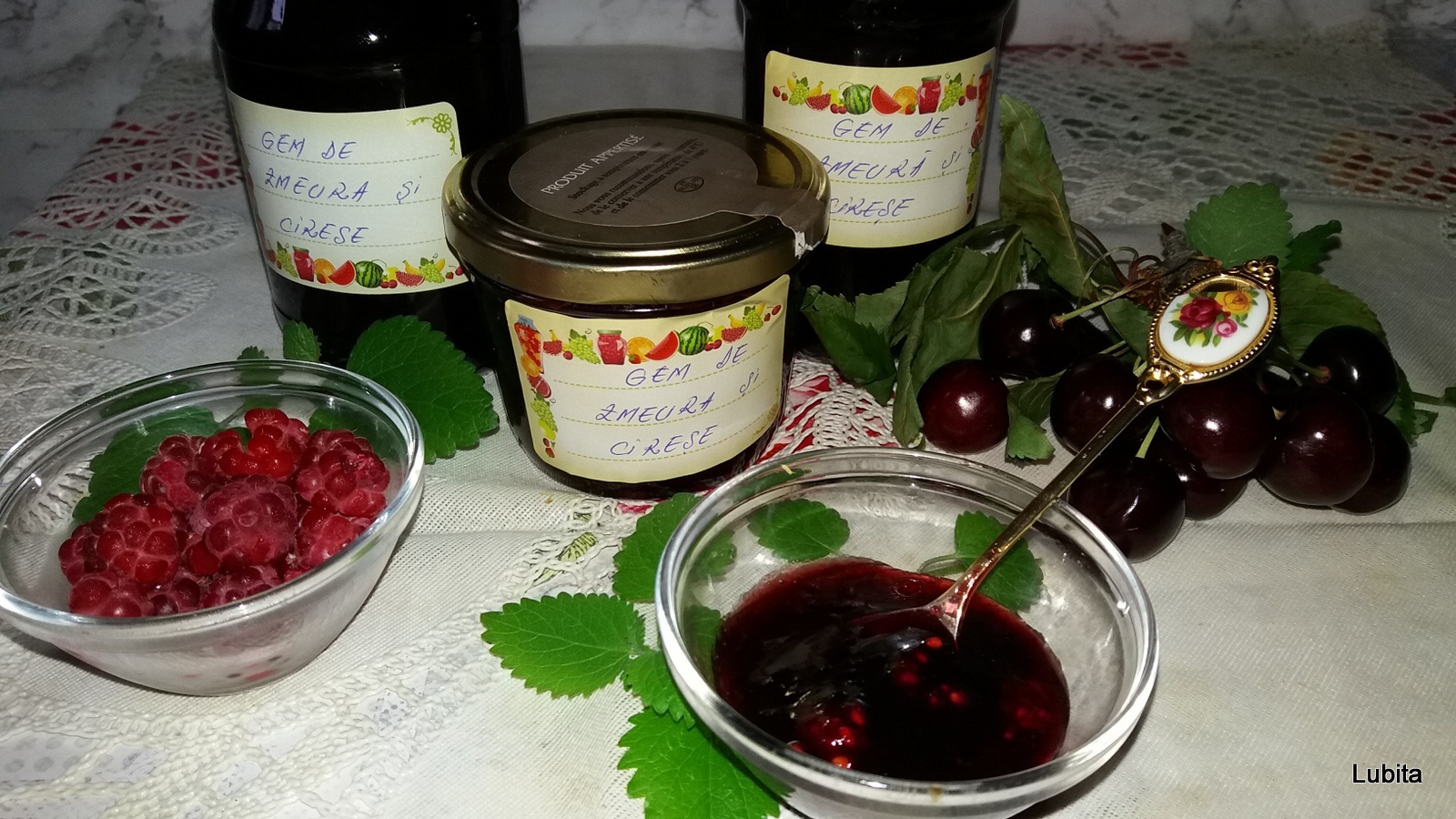 Gem de zmeura si cirese