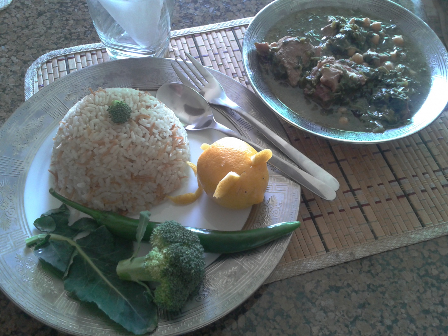 Mancarica de spanac cu carne de miel si naut