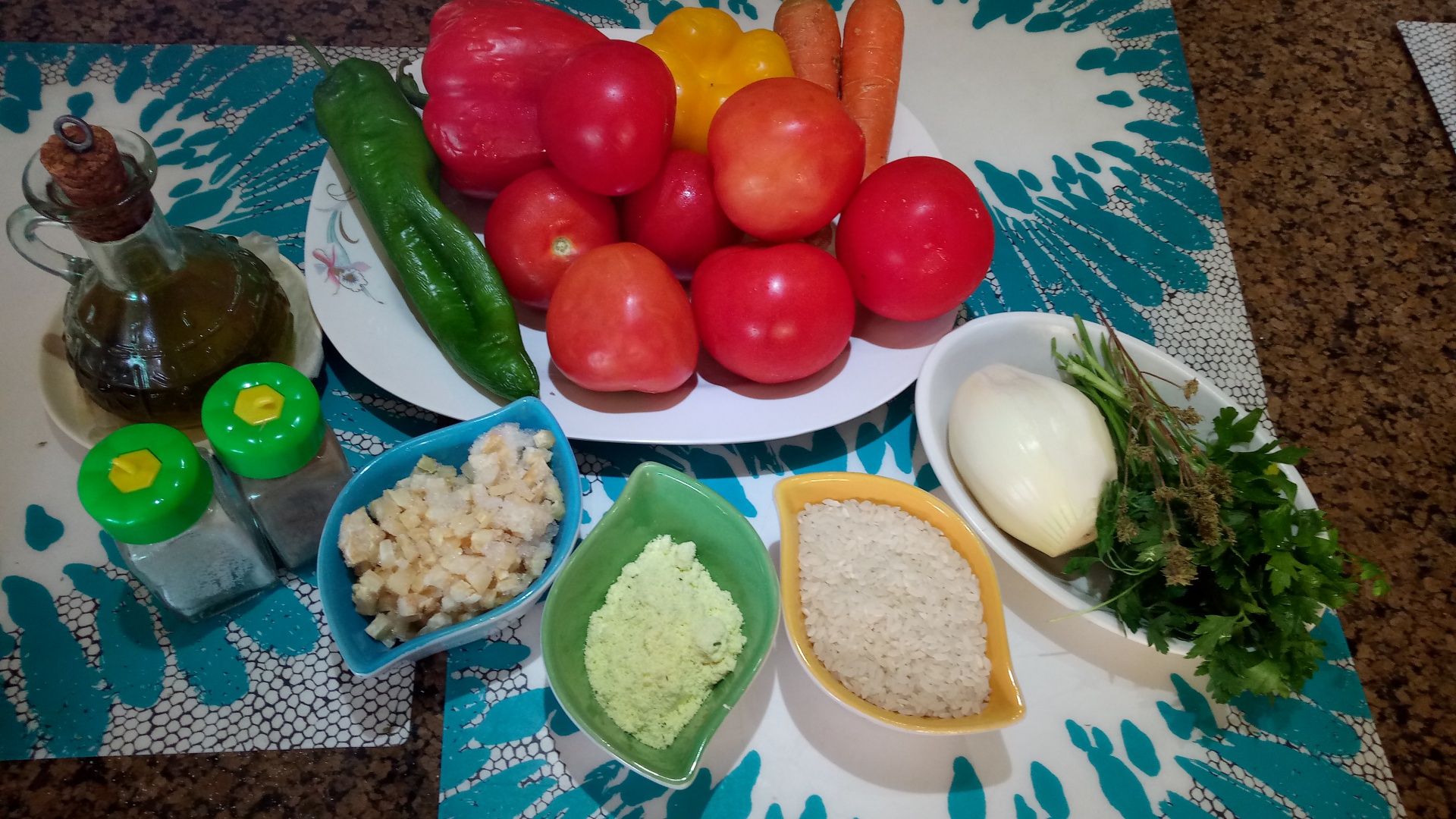 Supa de rosii cu orez si legume pasate