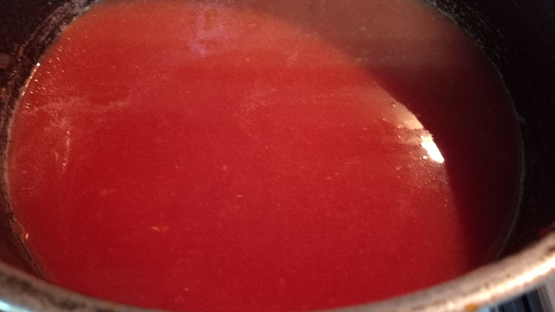 Supa de rosii cu orez si legume pasate