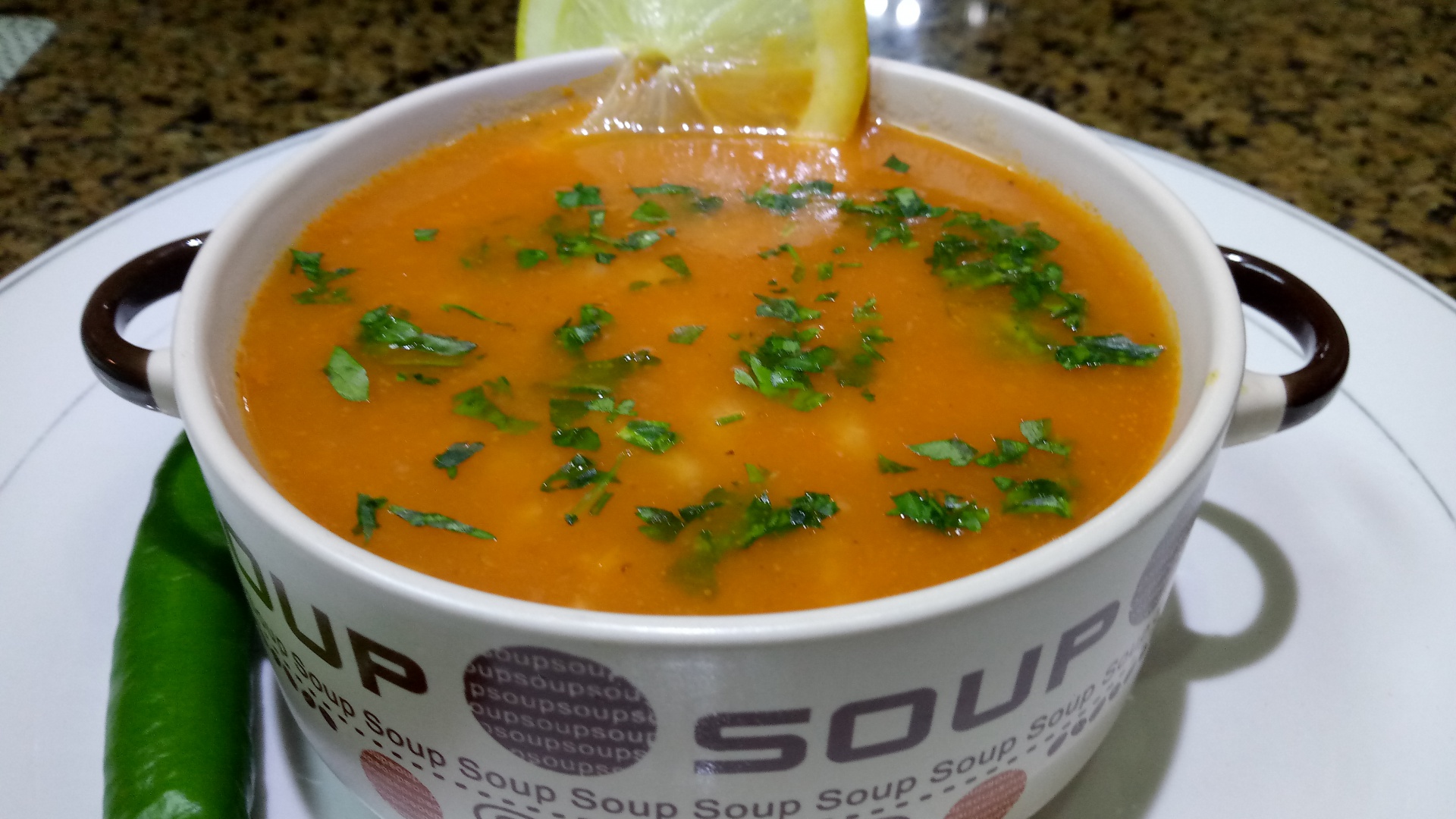 Supa de rosii cu orez si legume pasate