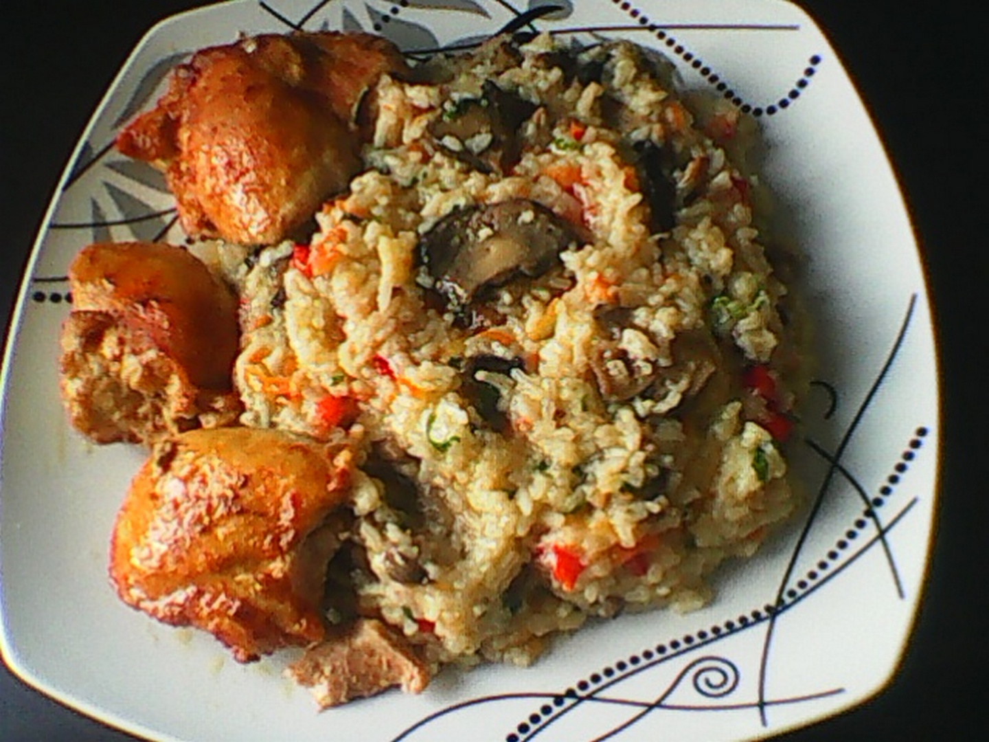 Copanele de pui cu orez cu ciuperci