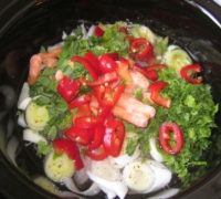 Iepure cu vegetale si smantana