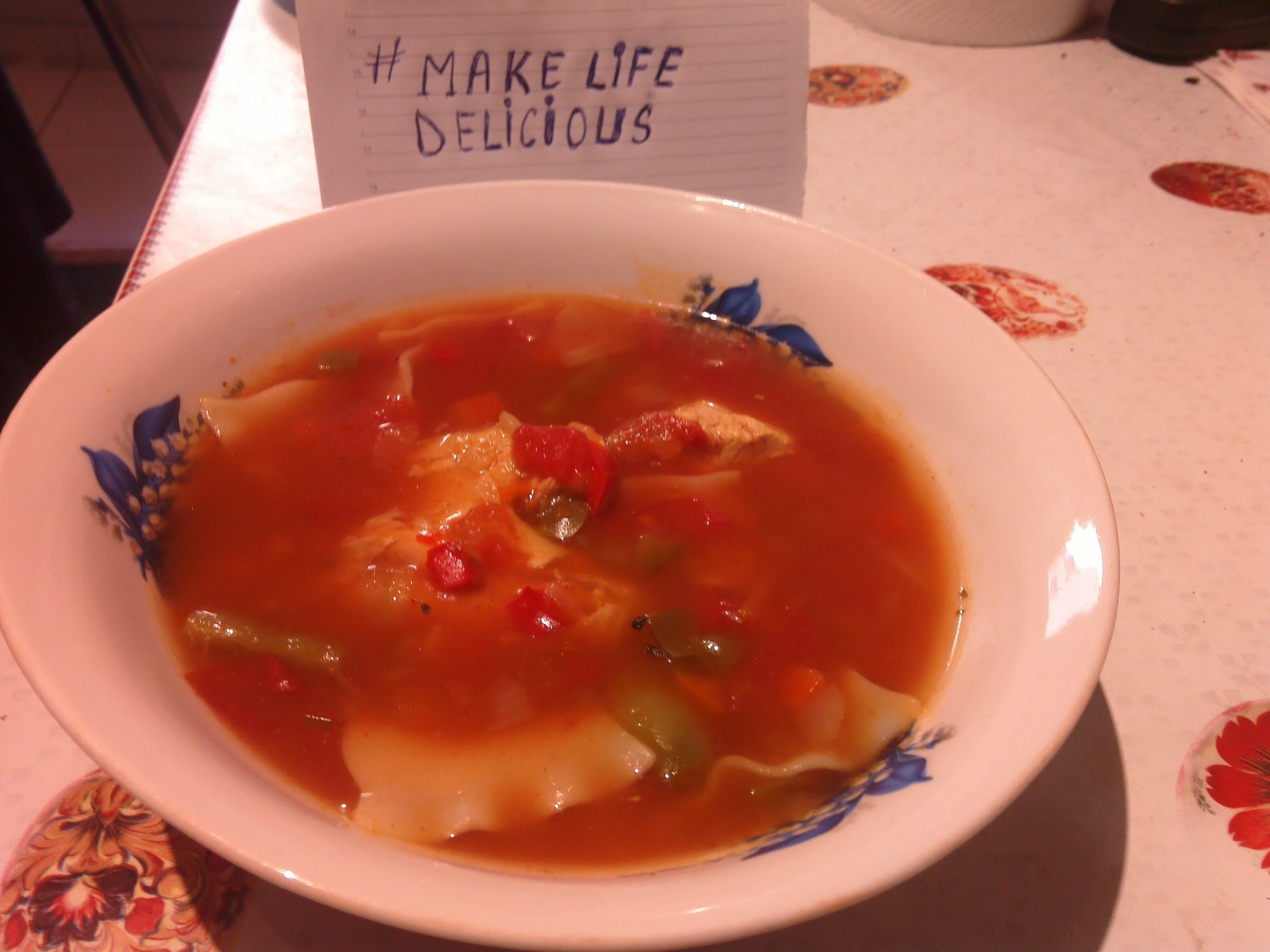 Supa italiana de rosii si pui - supa minestrone