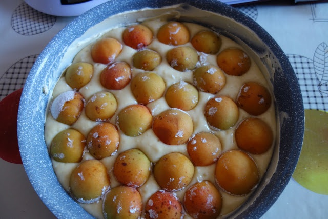 Prajitura cu iaurt si caise