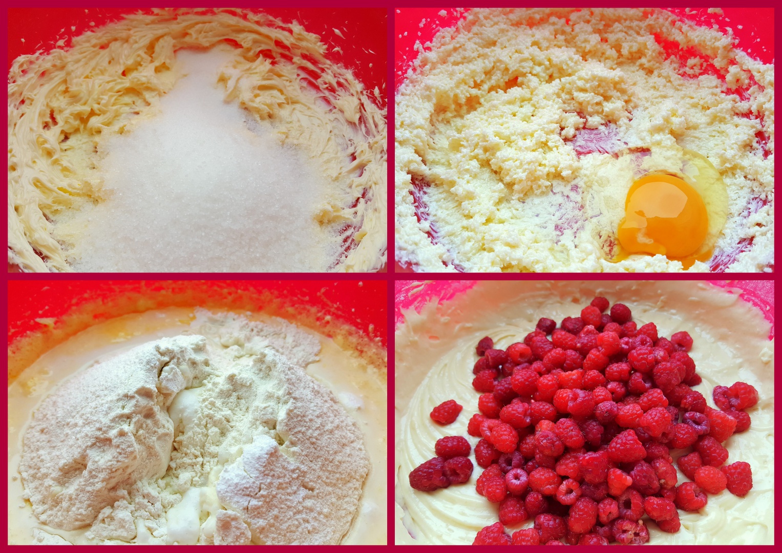 Chec cu zmeura si glazura de ciocolata alba