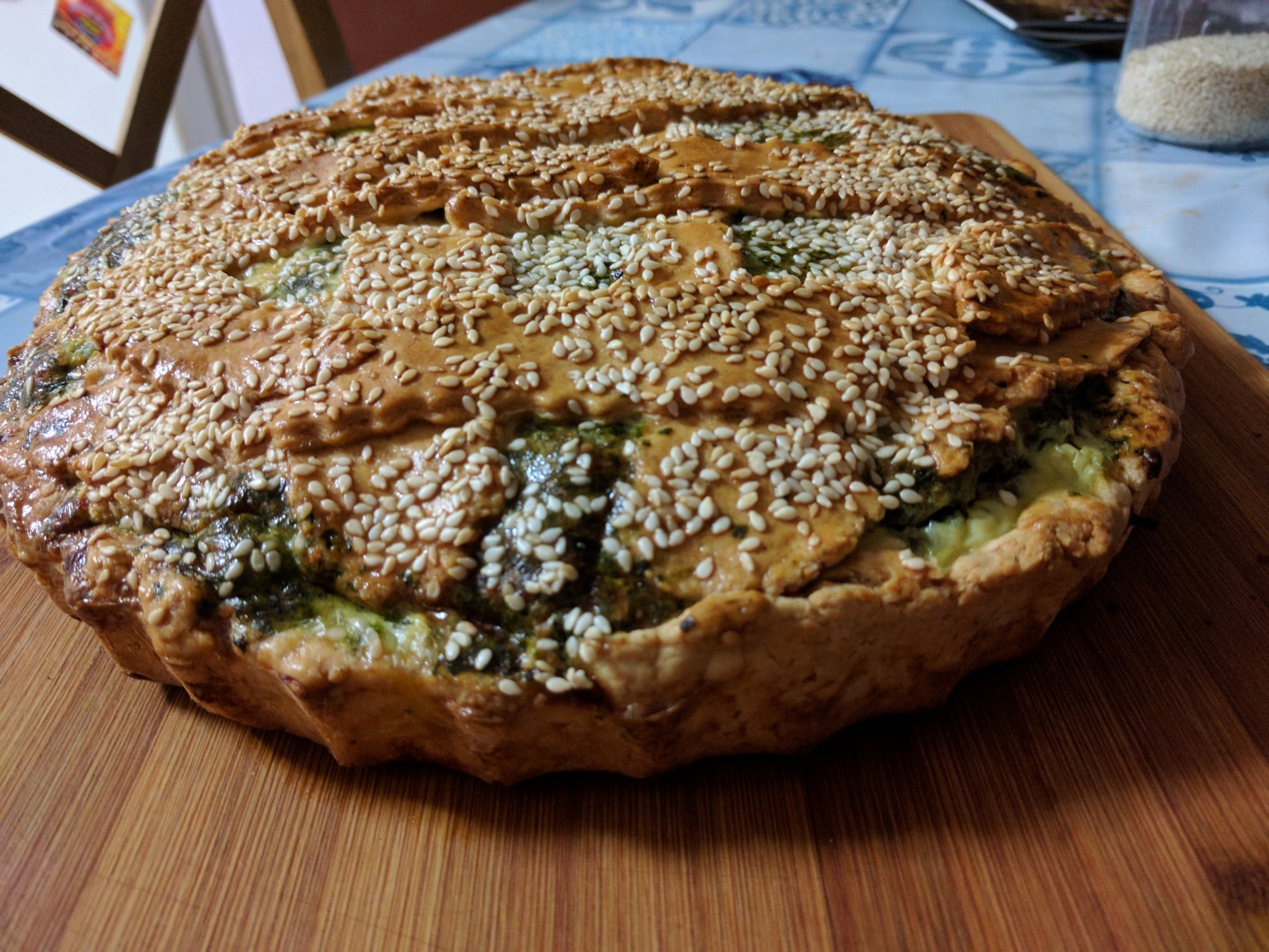 Tarta cu spanac, branza sarata si aluat de casa. Reteta simpla, pas cu pas