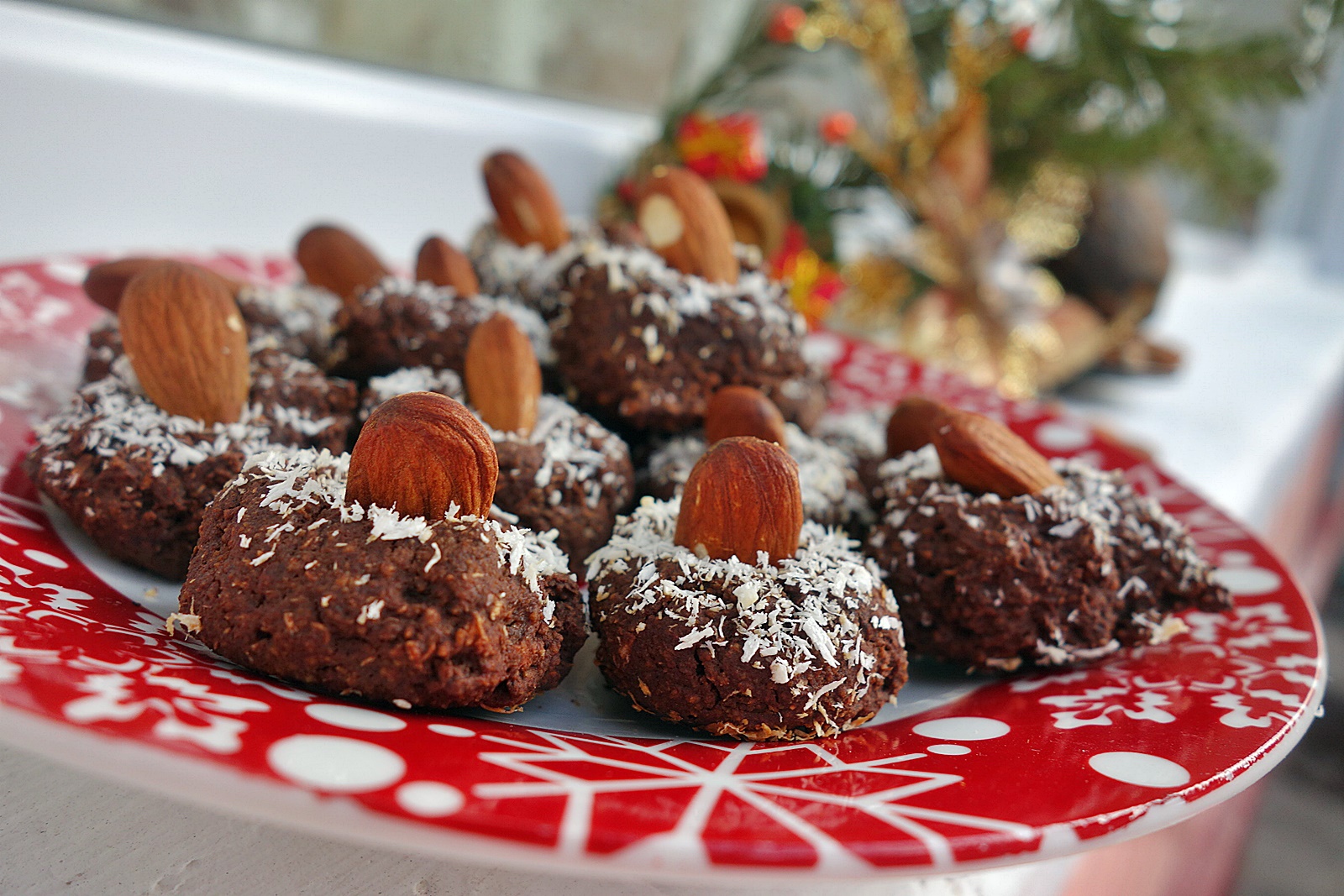 Migdalate ciocolatoase cu nuca de cocos