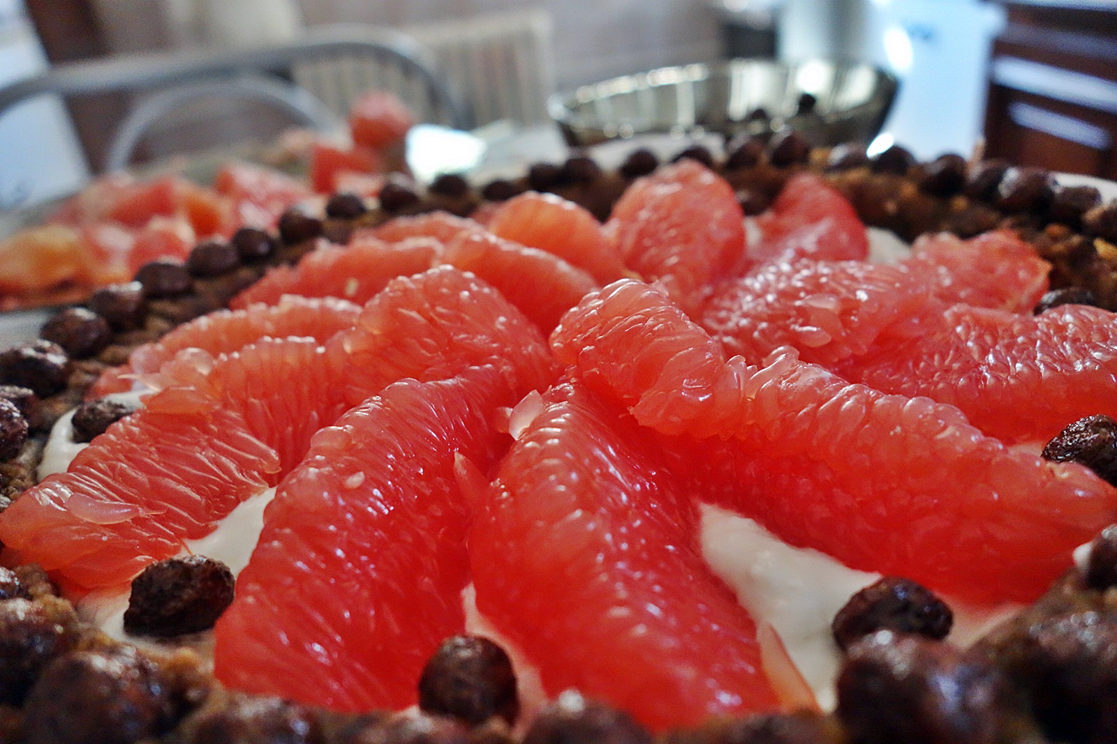 Tarta racoritoare cu grapefruit rosu si lavanda parfumata