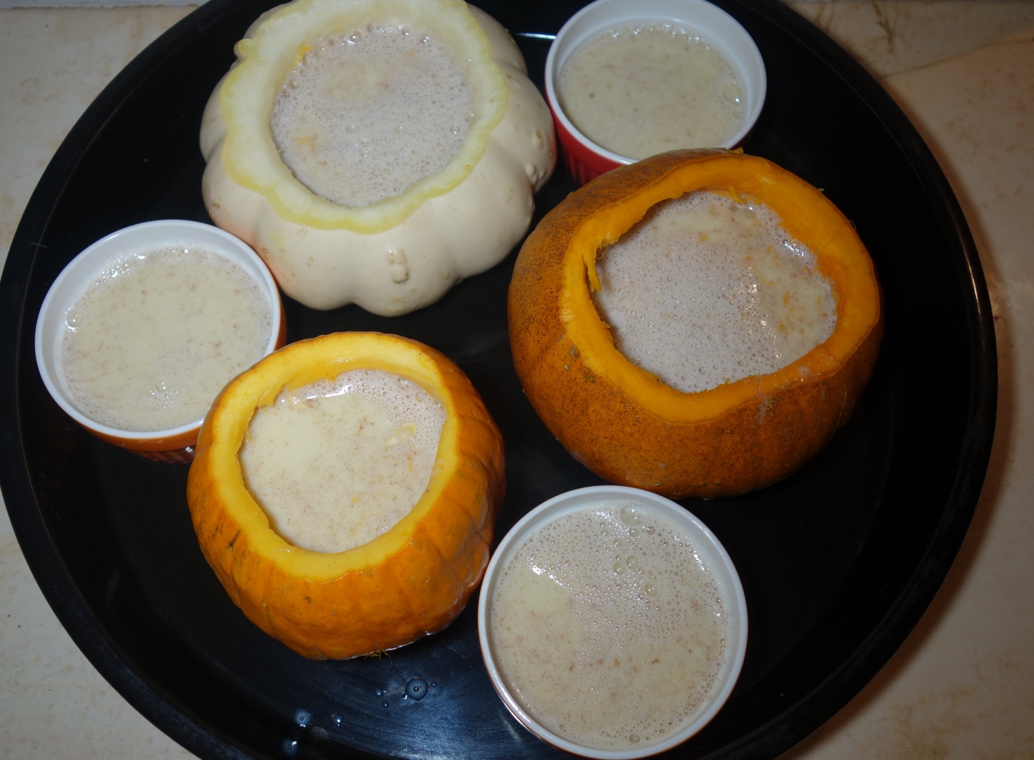 Crema de zahar ars, coapta in dovleac