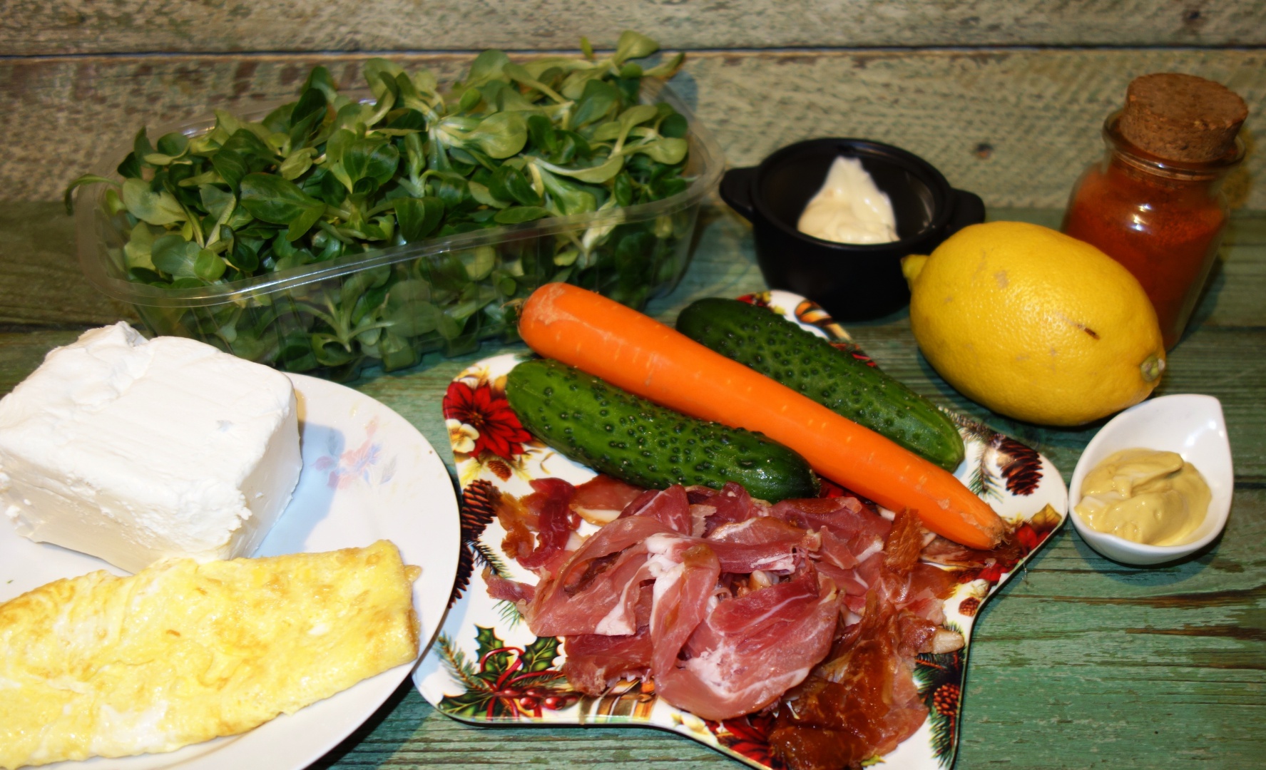 Salata aperitiv cu trufe de branza