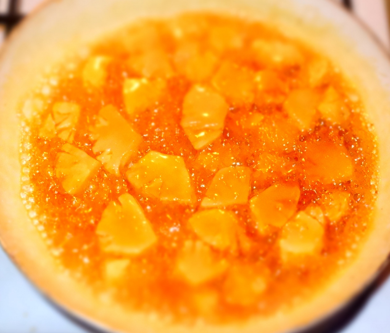 Budinca de chia cu ananas caramelizat