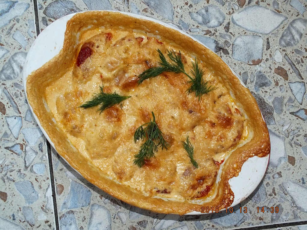 Gogosari copti cu smantana la cuptor