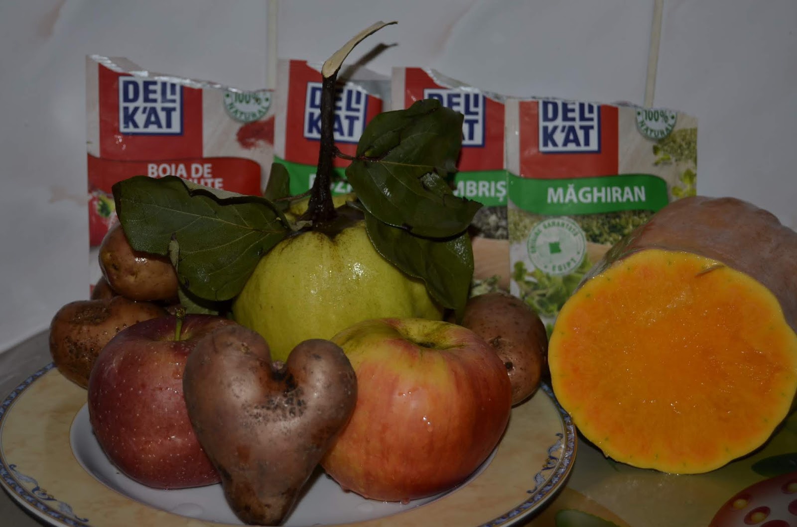 Rata umpluta cu mere, gutui, dovleac si cartofi la Crock Pot