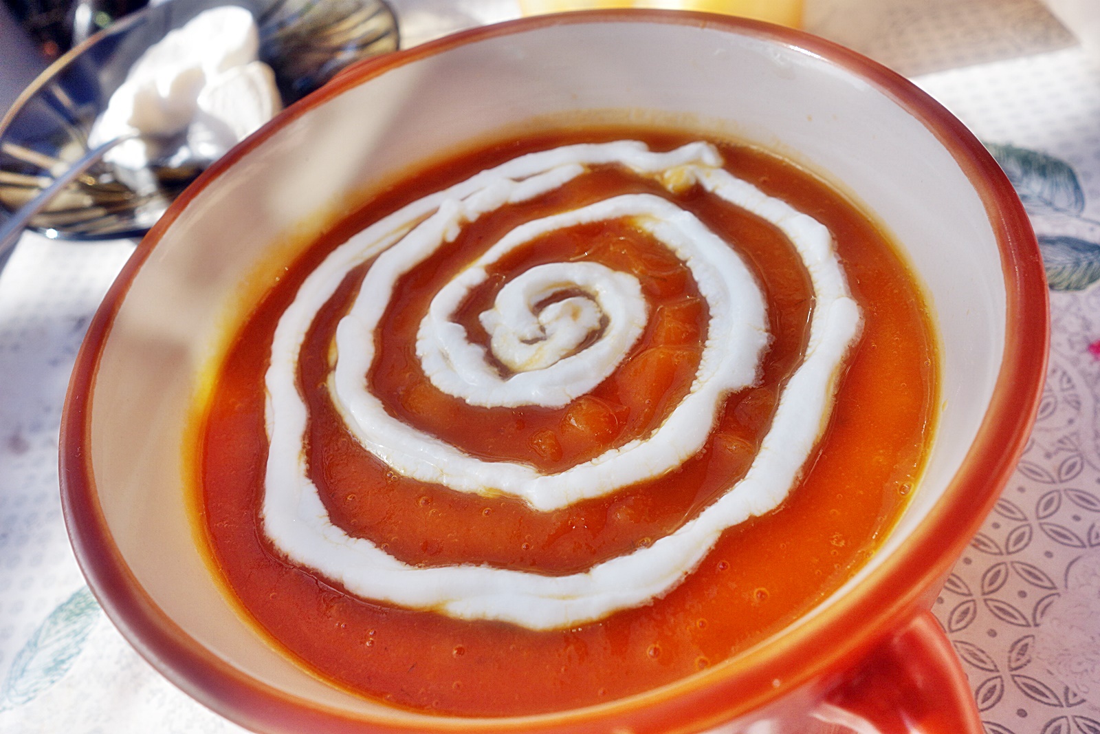 Supa crema orange mix cu alune de padure