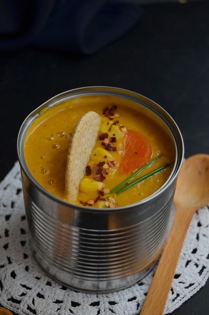 Supa crema de porumb si cartof dulce (vegana)