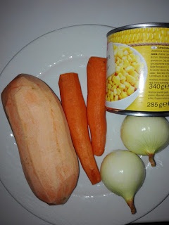 Supa crema de porumb si cartof dulce (vegana)