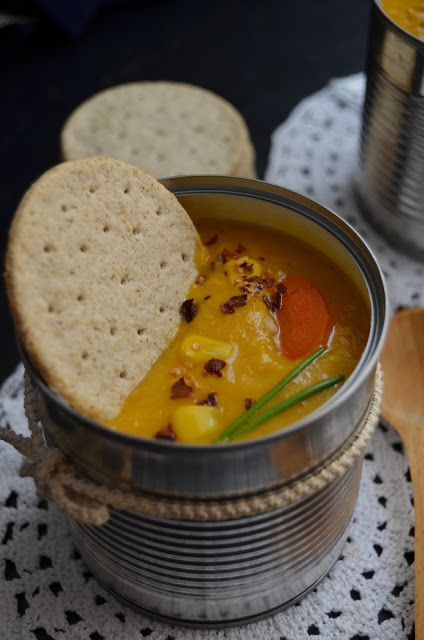 Supa crema de porumb si cartof dulce (vegana)