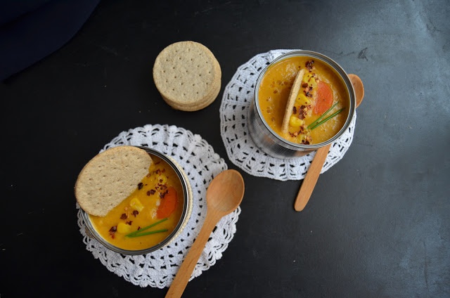 Supa crema de porumb si cartof dulce (vegana)