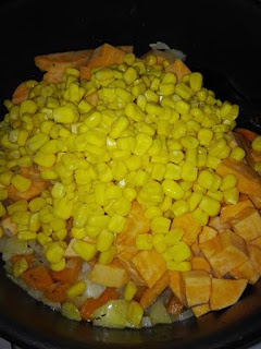 Supa crema de porumb si cartof dulce (vegana)