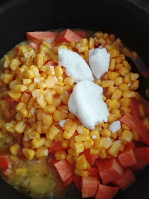 Supa crema de porumb si cartof dulce (vegana)