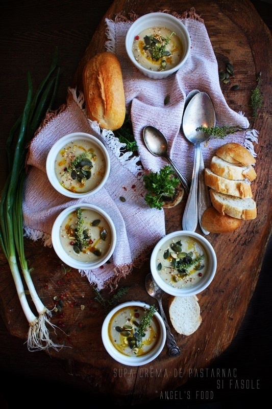 Supa crema de pastarnac si fasole, o supa perfecta de toamna