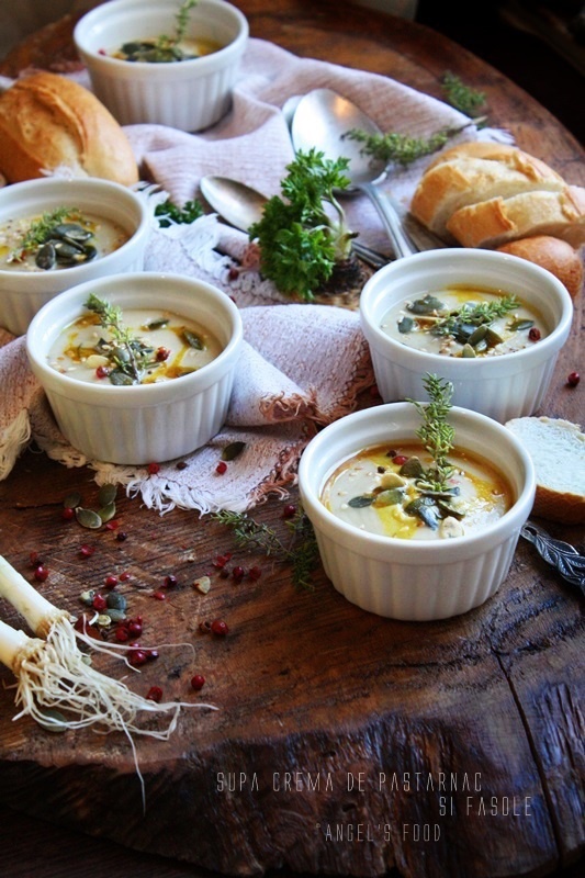 Supa crema de pastarnac si fasole, o supa perfecta de toamna