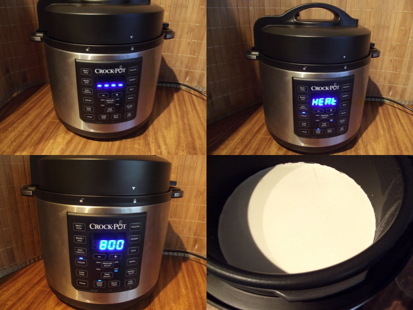 Iaurt natural din lapte de vaca preparat la Multicooker Crock-Pot Express cu gatire sub presiune