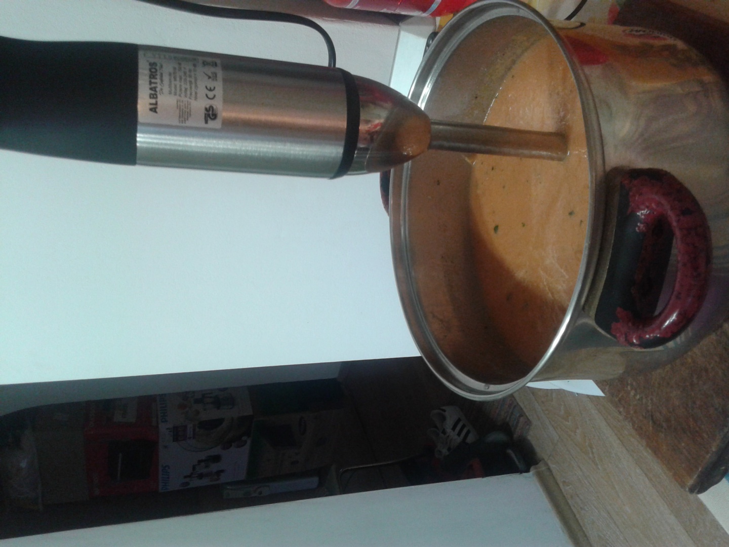 Supa crema de linte rosie cu sirop de agave