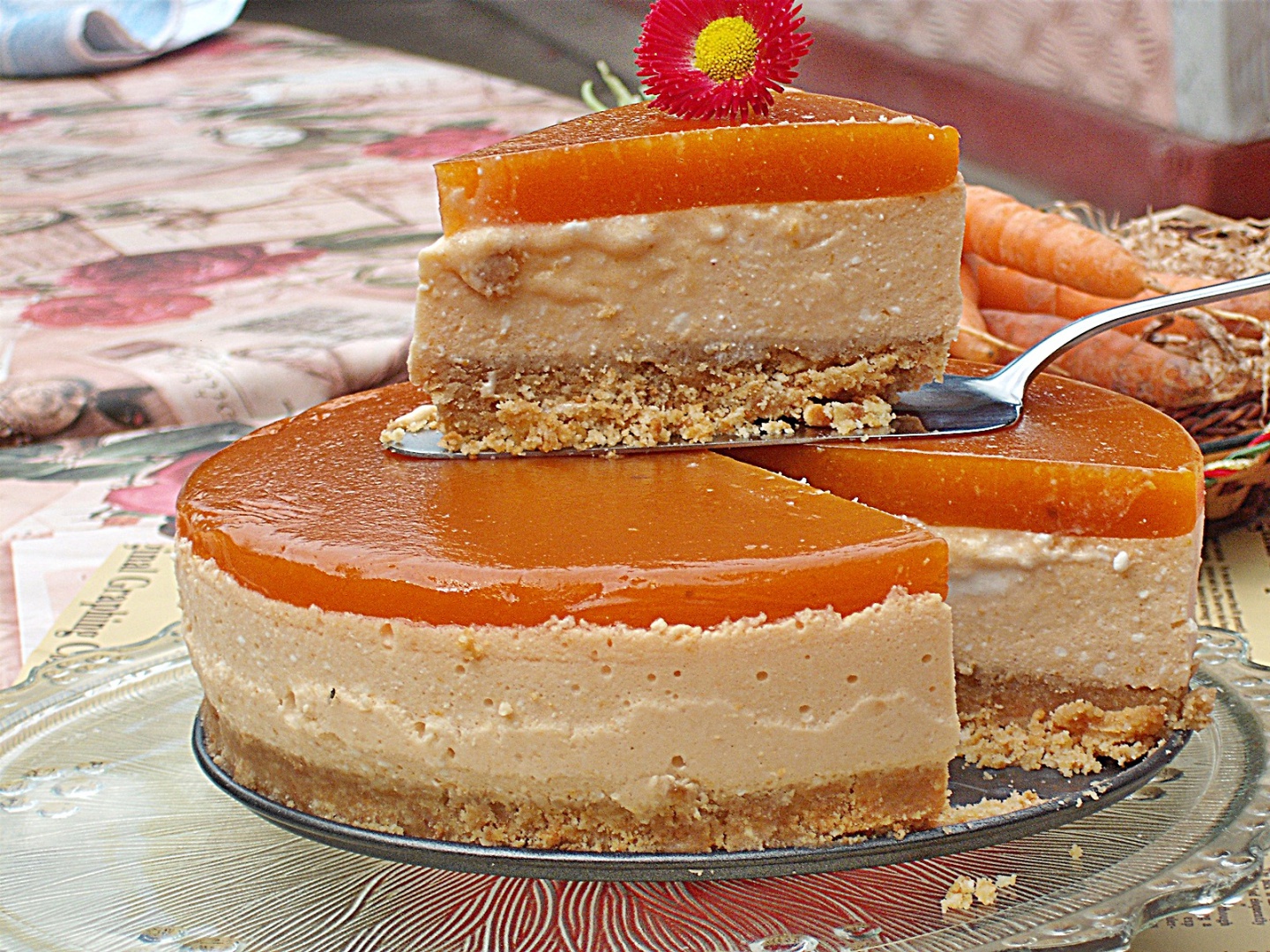 Prajitura cu nectar de morcovi si branza dulce