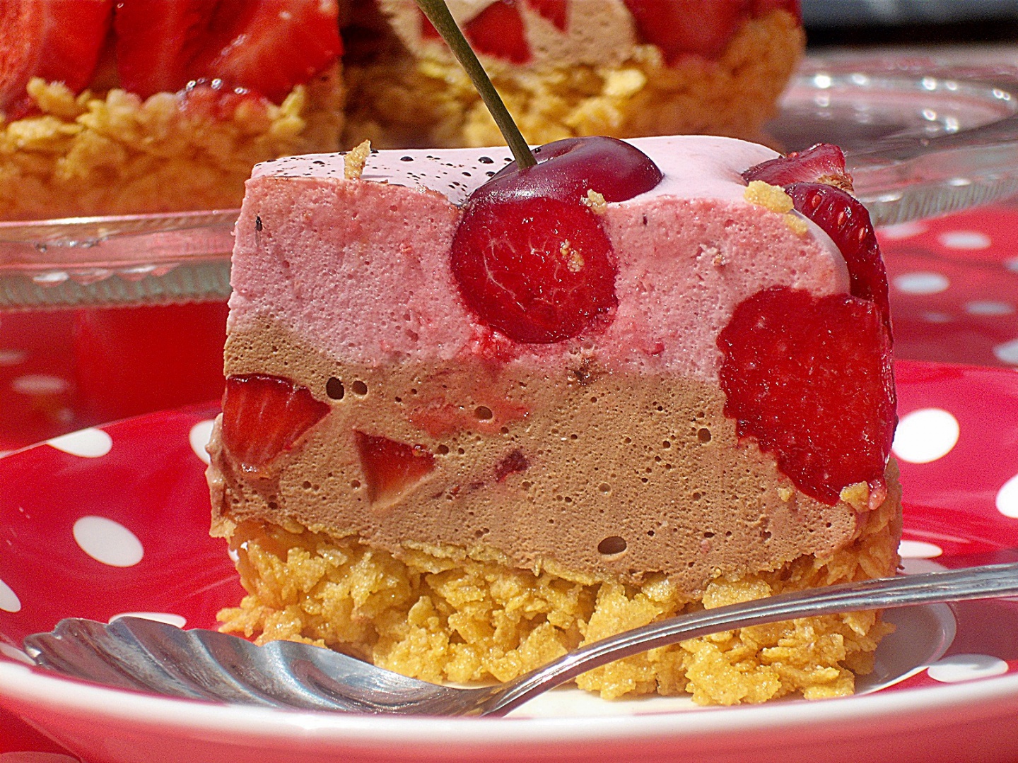 Prajitura  cu blat din fulgi de porumb