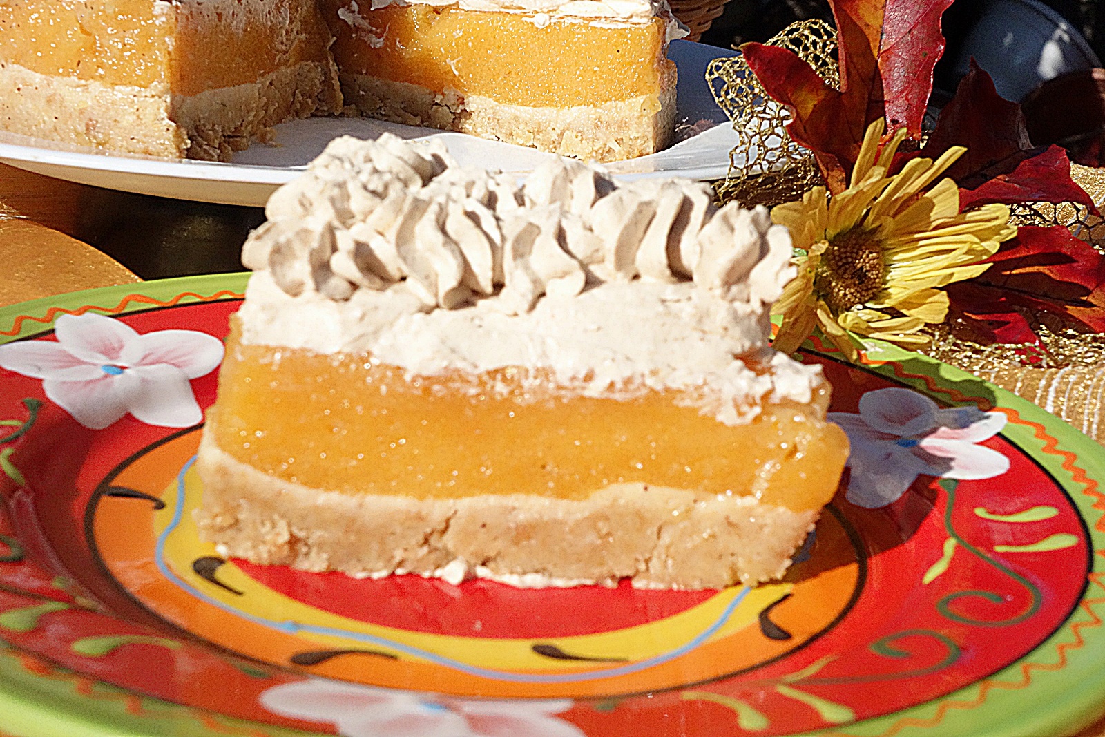 Prajitura cu kaki si clementine, frisca si piure de castane