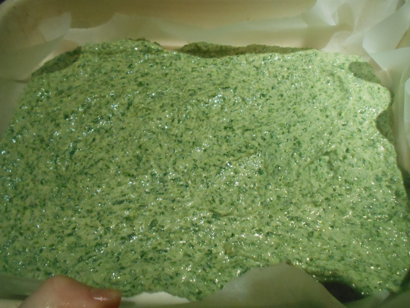 Aperitiv cu spanac, crema de branza si somon