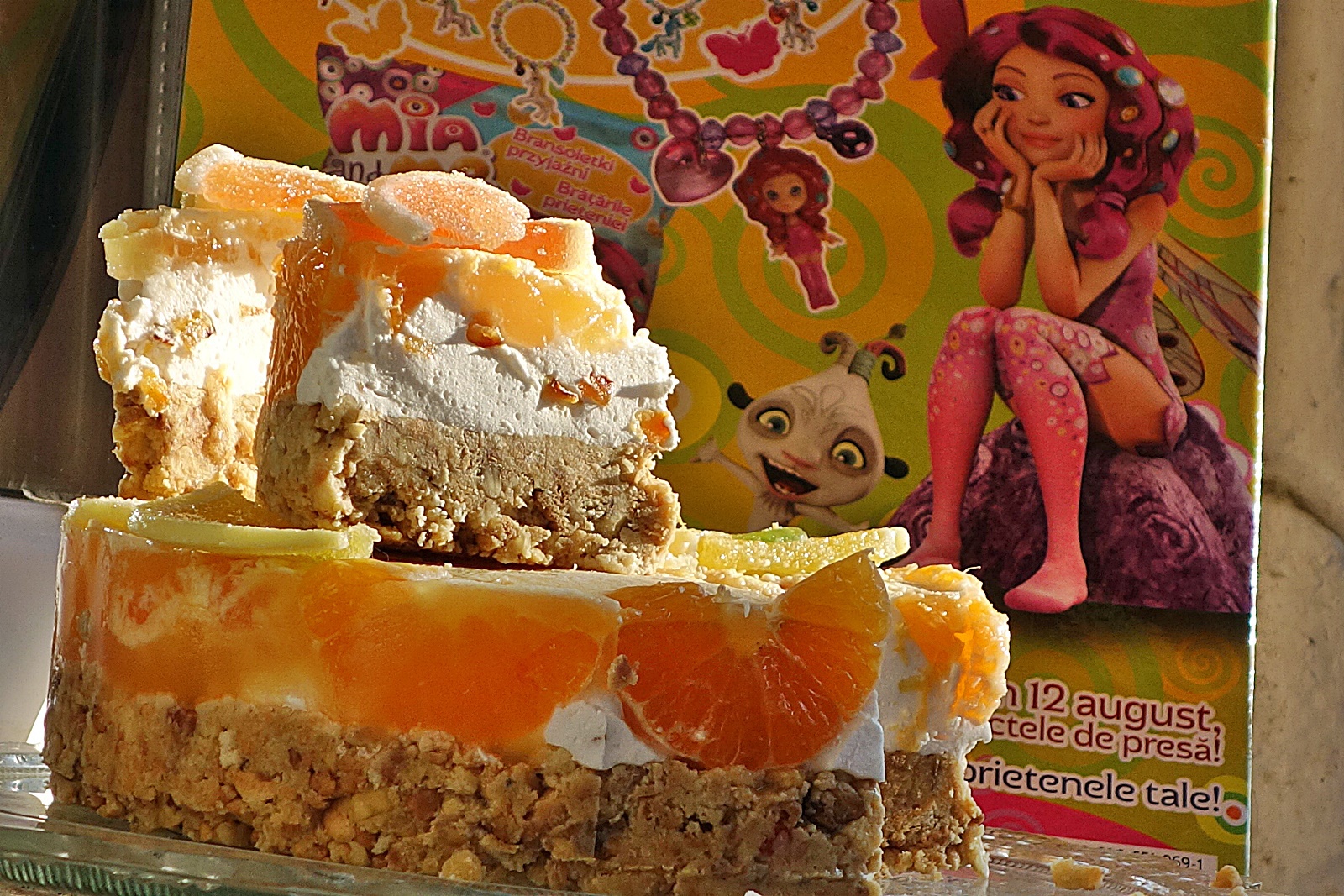 Cheesecake cu aroma de citrice si coaja caramelizata de portocala