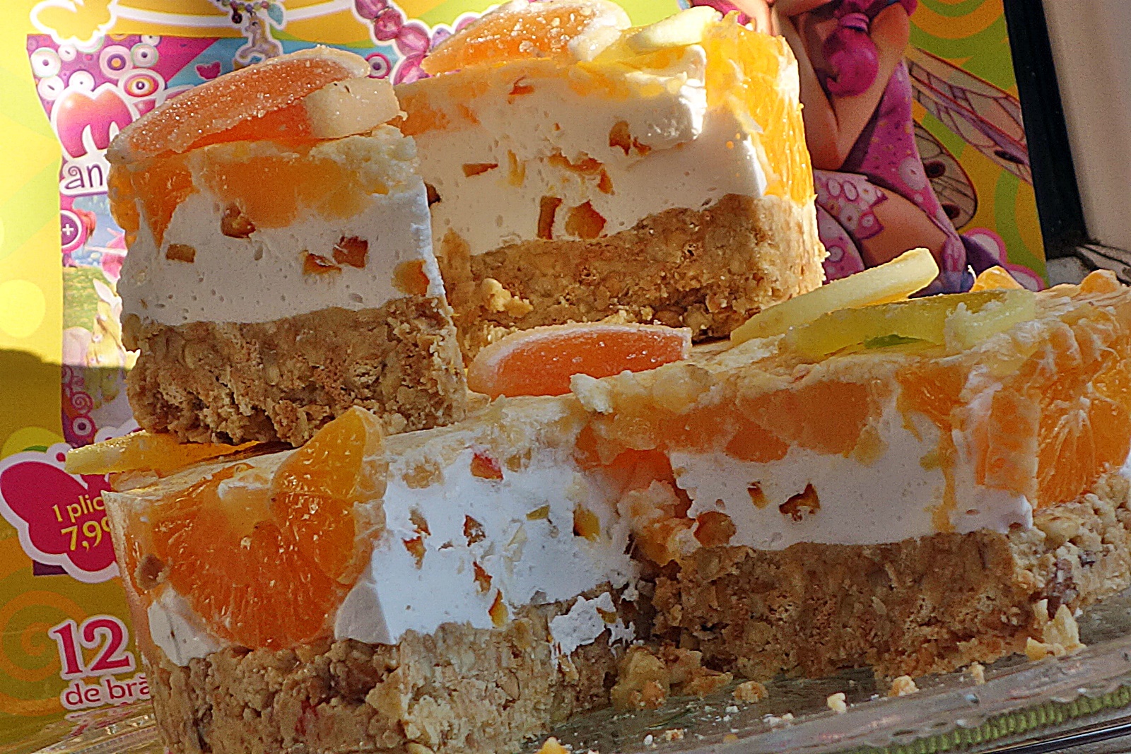 Cheesecake cu aroma de citrice si coaja caramelizata de portocala