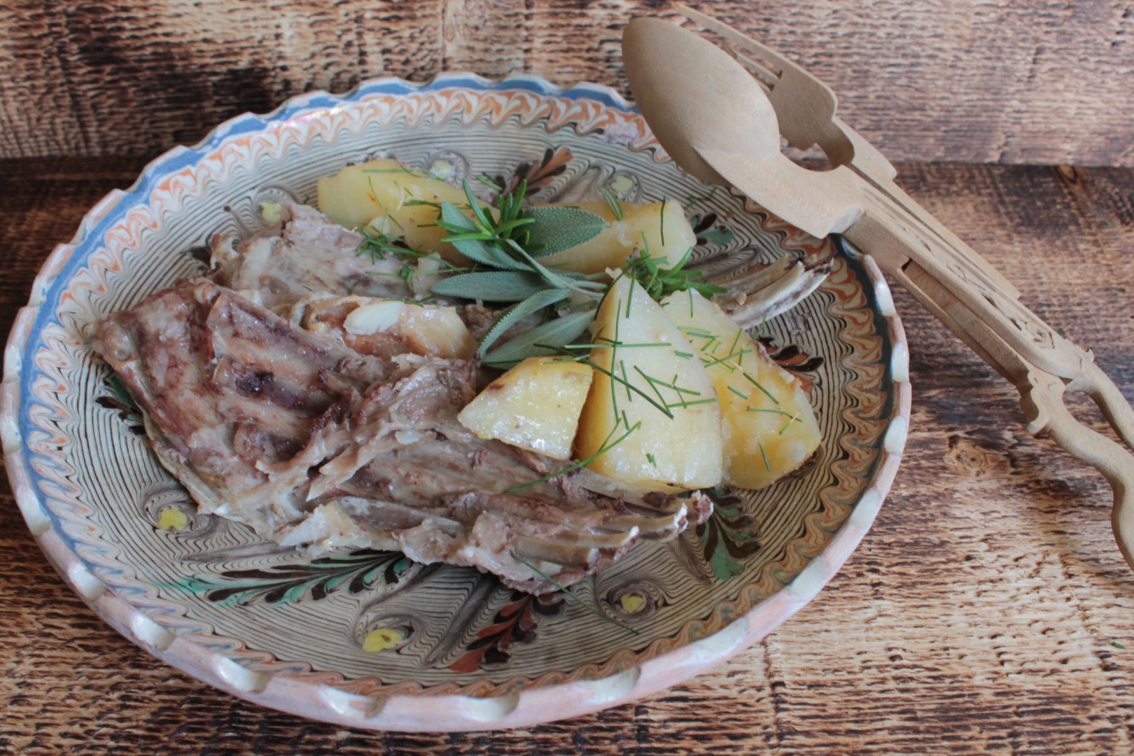 Coaste de miel cu legume la CrockPot