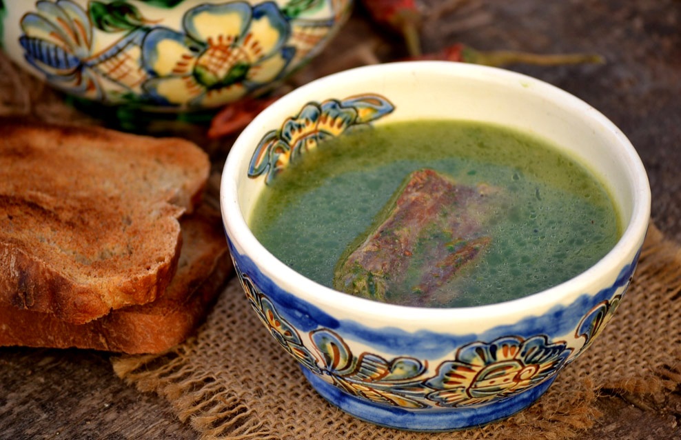 Supa crema de spanac si coaste de miel