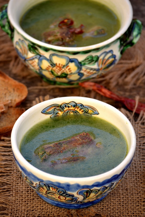 Supa crema de spanac si coaste de miel