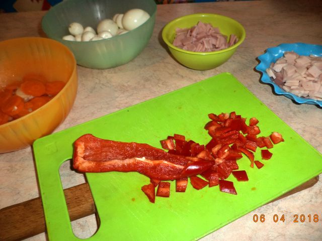 Aspic de legume si oua de prepelita