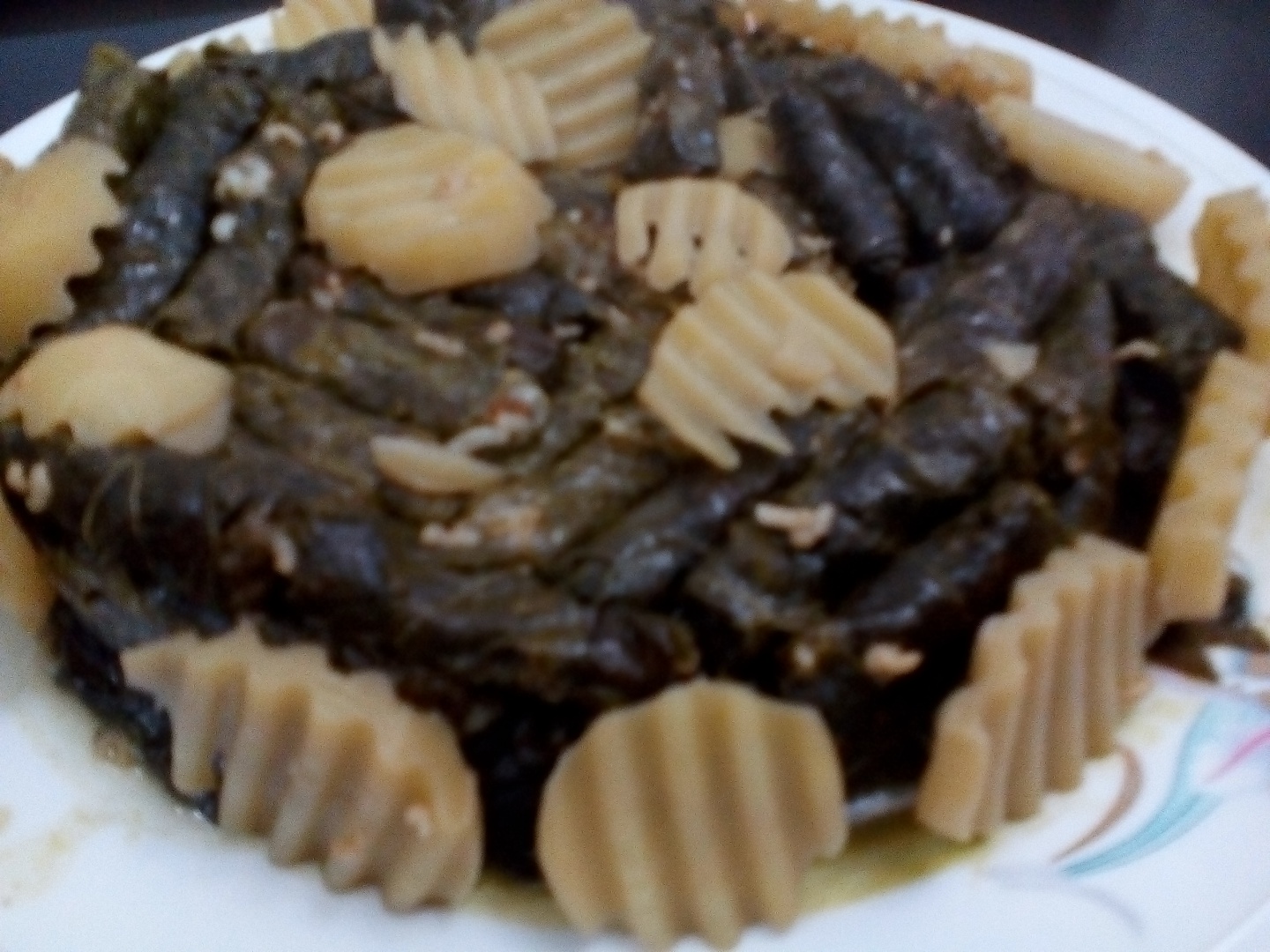 Sarmalute in foi de vita cu orez si legume yalangi (arabesti)