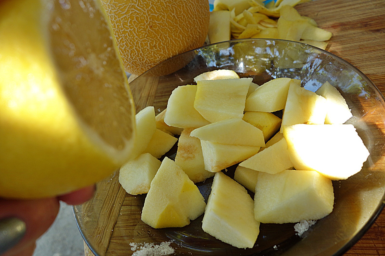 Dulceata din pepene galben si mere Golden