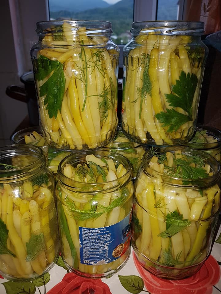 Fasole verde pentru iarna la borcan