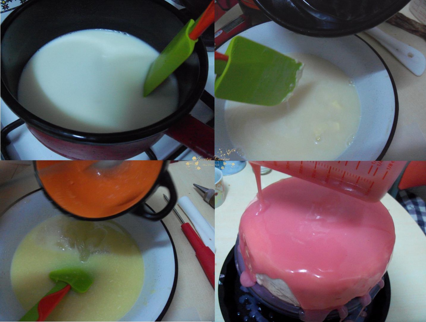 Tort Floare de Cires, cu glazura oglinda