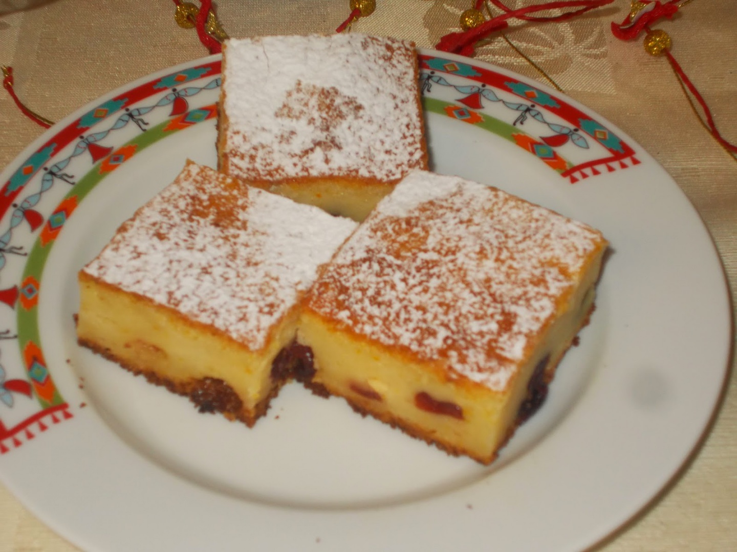 Prajitura cu branza si merisoare