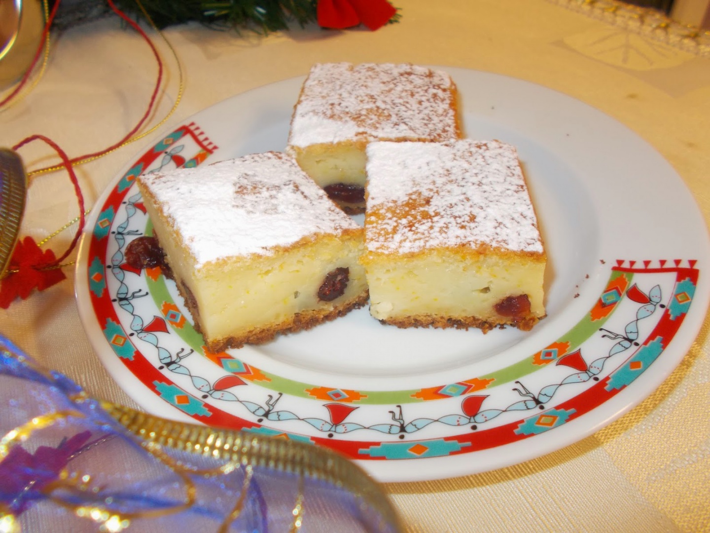 Prajitura cu branza si merisoare