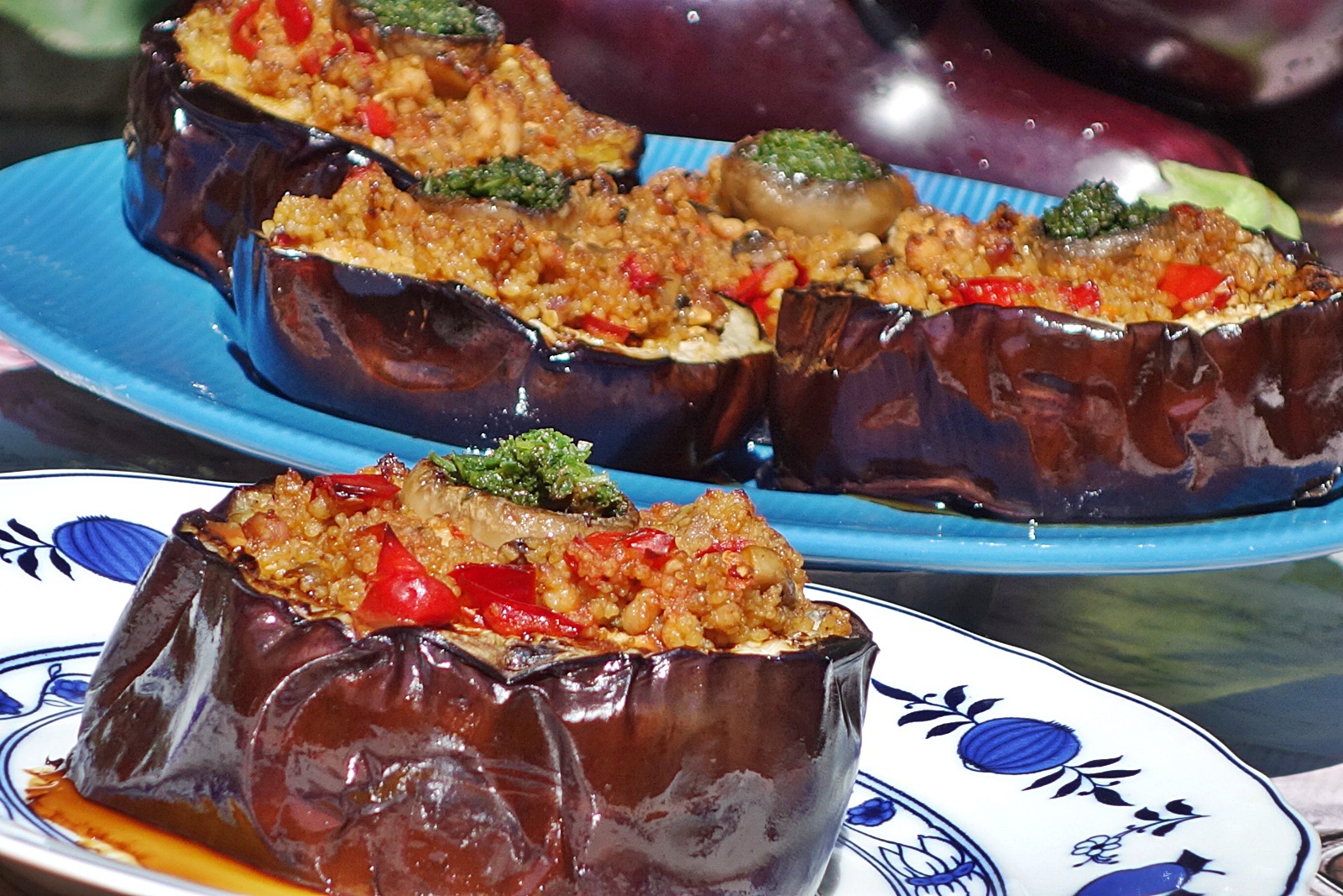 Rotite din vinete umplute