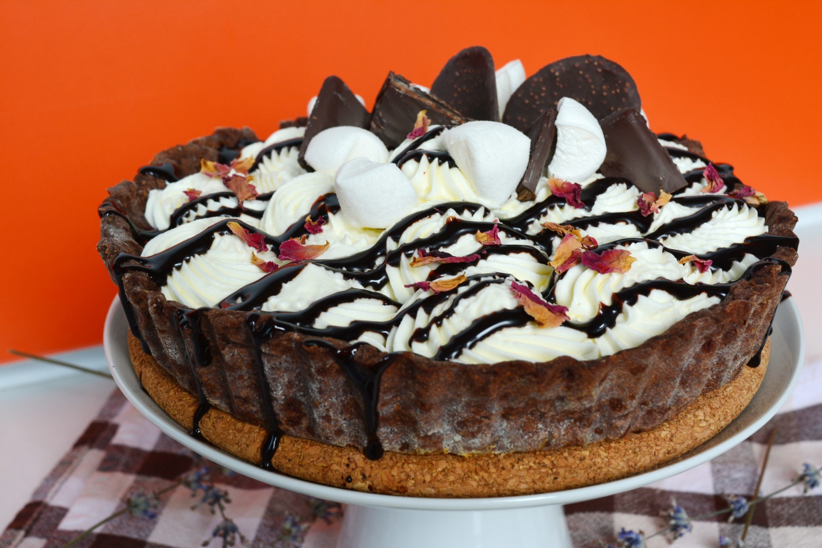 Tarta cu zmeura si ciocolata