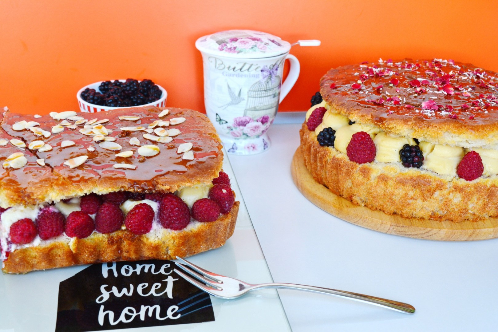 Savarina reinterpretata, cu sofran si crema de vanilie